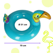 Ikonka Art.KX4927 Inflatable children's swimming ring Toucan 70cm