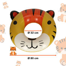 Ikonka Art.KX4919 Children's 80cm tiger swimming ring