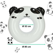 Ikonka Art.KX4919_2 Bērnu peldēšanas riņķis 80cm panda