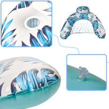 Ikonka Art.KX4911 Swimming chair lounger hammock water blue