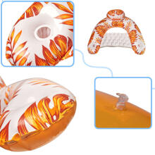 Ikonka Art.KX4911_1 Swimming chair lounger hammock water orange