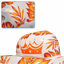 Ikonka Art.KX4911_1 Plaukimo kėdė šezlongas hamakas vanduo oranžinis