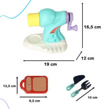 Ikonka Art.KX4870 Bērnu plastilīna spēļu komplekts dažādu ēdienu modelēšanai, 44 el.