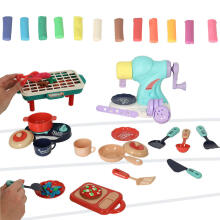 Ikonka Art.KX4870 Bērnu plastilīna spēļu komplekts dažādu ēdienu modelēšanai, 44 el.