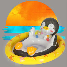 Ikonka Art.KX4958_2 INTEX 59570 children's swimming pontoon penguin wheel