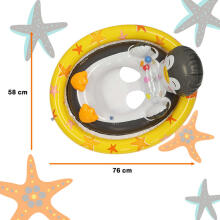 Ikonka Art.KX4958_2 INTEX 59570 children's swimming pontoon penguin wheel