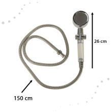 Ikonka Art.KX4744 Hand shower with turbine and hose silver