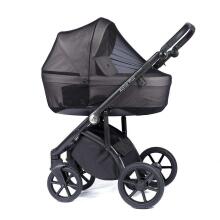 Bebe Basic ™ Mosquito Net Art.KX7851 Black Bērnu ratiņu liels elastīgs moskītu tīkls 140cm