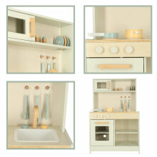 Ikonka Art.KX4624 MDF koka virtuve ar piederumiem krēma krāsā