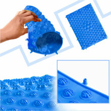 Ikonka Art.KX6356_1 Jutiminio masažo korekcijos kilimėlis mėlynos spalvos