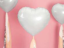 Ikonka Art.KX4568 Foil balloon Heart white 45cm