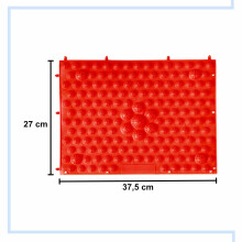 Ikonka Art.KX6356_2 Sensorās masāžas korekcijas paklājs sarkans
