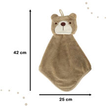 Ikonka Art.KX4527 Children's nursery hand towel 42x25cm brown teddy bear