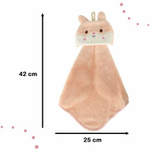 Ikonka Art.KX4527_1 Children's nursery hand towel 42x25cm pink rabbit