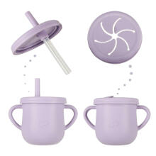 Ikonka Art.KX4526_1 Children's silicone utensils crab set of 9 pieces purple