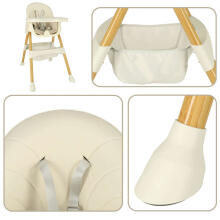 Ikonka Art.KX4516 Feeding chair with tray container grey