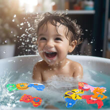 Ikonka Bath Toys Art.KX4504 Putu ūdens vannas dzīvnieki 26el.
