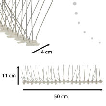 Ikonka Art.KX4498 Metal bird spikes for pigeons 50cm x 11cm x 4cm