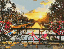 Ikonka Art.KX4497_6 Painting by numbers 50x40cm bicycles