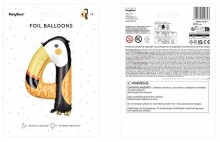 Ikonka Art.KX4535_8 Folijas balons ar skaitli "4" - Tukāns 47x80 cm