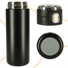 Ikonka Art.KX4407 Thermal mug with mouthpiece LED thermos 420ml black