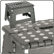Ikonka Art.KX4404_1 Non-slip folding stool 22cm dark grey