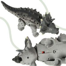 Ikonka Art.KX4400 Tālvadības pults vadāms dinozaurs RC Triceratops staigā ar apgaismojumu rēca