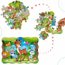 Ikonka Art.KX4376 CASTORLAND 30 gabaliņu puzle A briedis un draugi - Meža dzīvnieki 4+