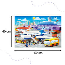 Ikonka Art.KX4373 CASTORLAND Puzzle 40 pieces Maxi A Day at the Airport 4+