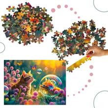 Ikonka Art.KX4369 CASTORLAND Puzzle 100 pieces Magical Morning - Cat 6+