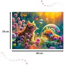 Ikonka Art.KX4369 CASTORLAND Puzzle 100 pieces Magical Morning - Cat 6+