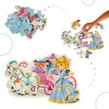 Ikonka Art.KX4368 CASTORLAND Puzzle 12 gabaliņu Princess Carriage - Princess and Carriage 3+