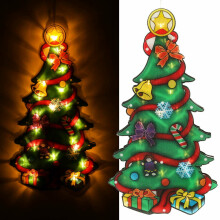 Ikonka Art.KX4354_2 LED ripptuled jõulupuu kaunistus 45cm