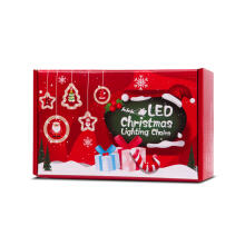 Ikonka Art.KX5249_1 LED Christmas picture curtain lights in circles 3m 10 bulbs with battery remote control