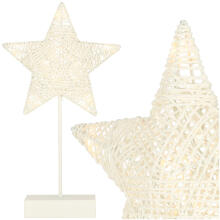 Ikonka Art.KX4353 Christmas decoration standing star 39cm 10LED warm yellow battery powered