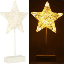 Ikonka Art.KX4353 Christmas decoration standing star 39cm 10LED warm yellow battery powered