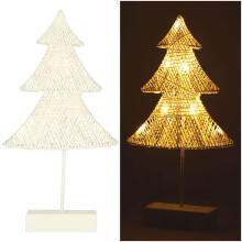 Ikonka Art.KX4353_1 Ziemassvētku eglītes rotājums 39cm 10LED silti dzeltens ar akumulatoru