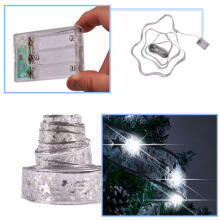 Ikonka Art.KX4352_1 LED lente 10m 100LED Ziemassvētku eglīte iedegas Ziemassvētku rotājumi auksti balta ar baterijām