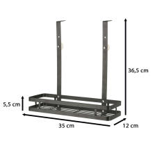 Ikonka Art.KX4321 Stainless steel shower shelf black