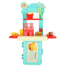 Ikonka Art.KX4305 Children's kitchen in a suitcase fast food burger set ice cream fries 55cm