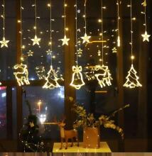 Ikonka Art.KX4281 LED reindeer curtain lights 2.5m 138LED warm white