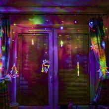 Ikonka Art.KX4281_2 LED reindeer curtain lights 2.5m 138LED multicolour