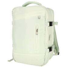Ikonka Art.KX4109_1 Plecak podróżny na laptopa rozkładany 26-36L kabel USB pojemny wodoodporny zielony