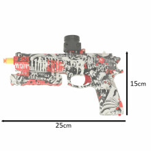 Ikonka Art.KX4091 Gēla lodīšu pistole ūdens šautene ar USB akumulatoru + 550 gab. brilles. 7-8 mm
