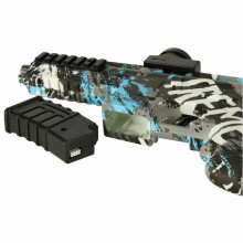 Ikonka Art.KX4089 Ūdens šautene zilā želejas bumbiņu pistole ar USB akumulatoru 550gab. 7-8 mm