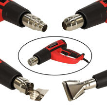 Ikonka Art.KX4719 Electric heating torch with temprature control 0-600 deg C air flow 300-500 l/min + 4 interchangeable tips 1850W
