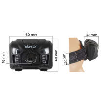 Ikonka Art.KX3908 LED headlamp rechargeable headlamp with motion sensor VA0020 VAYOX