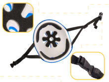 Ikonka Art.KX5613_1 Helmet protectors for roller skateboarding adjustable blue