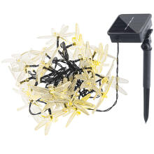 Ikonka Art.KX4968 Saules Dragonfly dārza apgaismojums 6,5 m 30LED silti balta