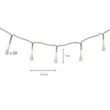 Ikonka Art.KX4967 Saules dzeguzes dārza apgaismojums 6,5 m 30LED silti balts